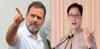 Kiren Rijiju Hits Back After Rahul Gandhi Alleges Home Minister Ordered Firing On Students Kiren Rijiju Hits Back After Rahul Gandhi Alleges Home Minister Ordered Firing On Students