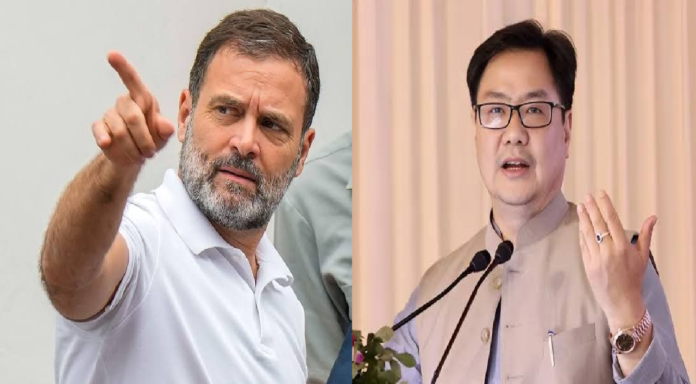 Kiren Rijiju Hits Back After Rahul Gandhi Alleges Home Minister Ordered Firing On Students