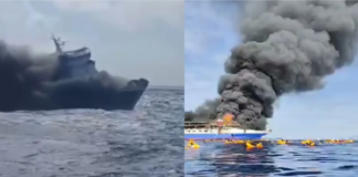 Five Killed As Passenger Ferry Bursts Into Flames Near Indonesia Five Killed As Passenger Ferry Bursts Into Flames Near Indonesia