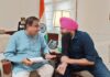 AAP MP Malvinder Singh Kang Meets Union Minister Nitin Gadkari AAP MP Malvinder Singh Kang Meets Union Minister Nitin Gadkari