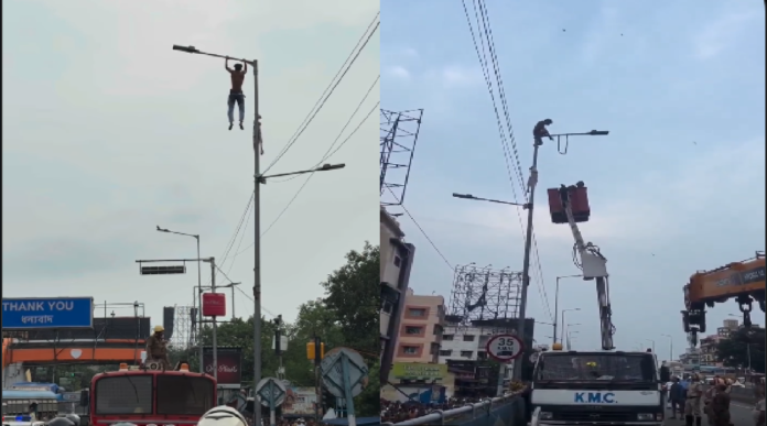uipo Bizarre Viral Incident: Man Climbs Pole After Girlfriend Stops Answering
