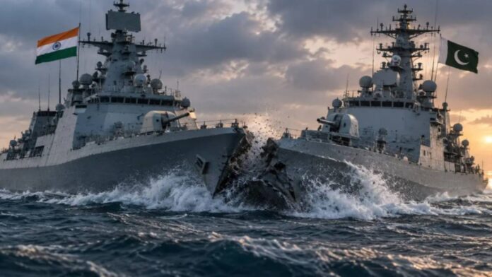 New Project - 2026-09-16T182733.661 Indian Warship Collides With Pakistani Vessel In Arabian Sea, Diplomat Summoned