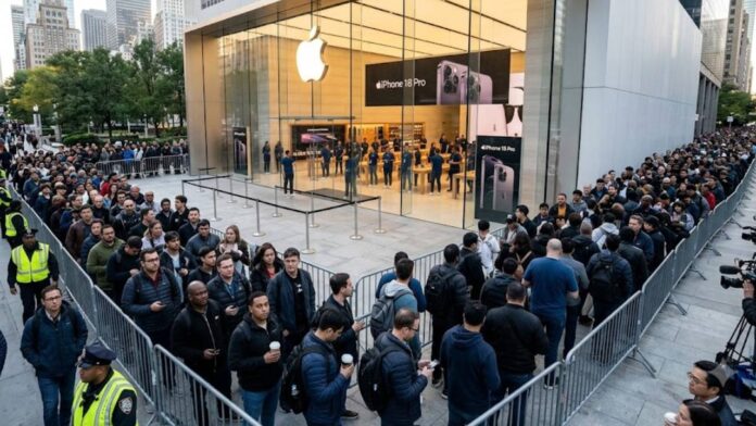New Project - 2026-09-18T130957.687 Apple Stores See Massive Turnout As iPhone 18 Pro Sales Kick Off