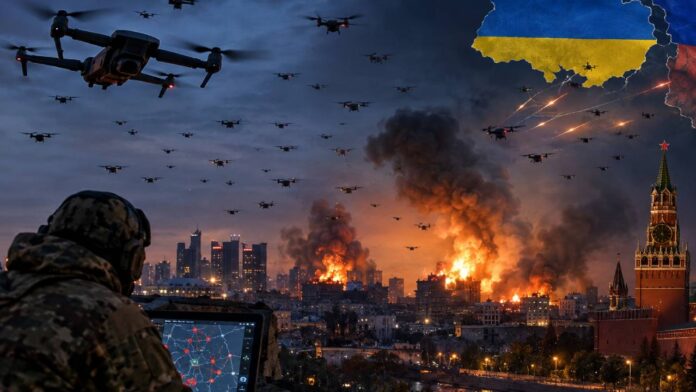 Russia Rocked By Massive Drone Attack As Ukraine Launches More Than 1,000 Drones