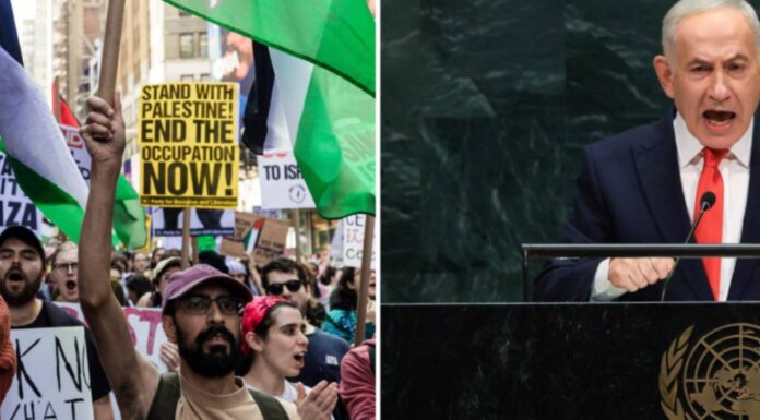 Hollywood Stars Join New York Protest Ahead Of Netanyahu’s UN Address Hollywood Stars Join New York Protest Ahead Of Netanyahu’s UN Address