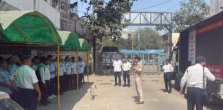 Delhi Traffic Police Organizes Road Safety Awareness Drive at Nand Nagari DTC Depot