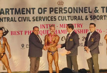 Air Customs Superintendent Ashok Kumar Wins Gold at Inter-Ministry Best Physique Tournament 2026–27