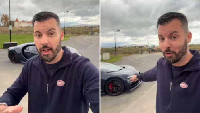 Man goes to company for a job, flees with CEO's Bugatti! Video goes viral