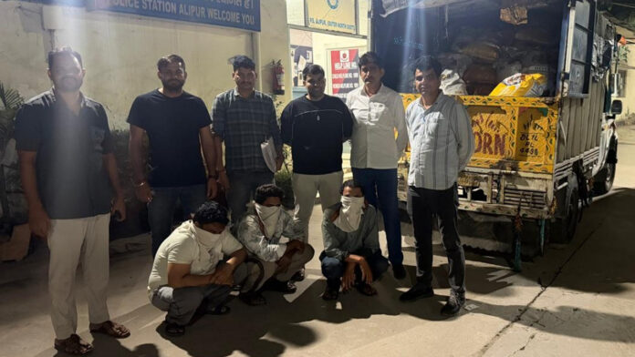 CCTV ‘clue’ cracks the case; police trace suspects to Khureji Khas; three arrested with 3.81 tonnes of rice