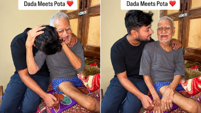 'Dadaji, Wake Up, I’m Home': Grandfather-Grandson Reunion Video Leaves Internet Emotional