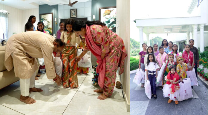 Delhi CM Rekha Gupta Performs Kanya Pujan on Mahanavami, Calls for Respect and Empowerment of Girls