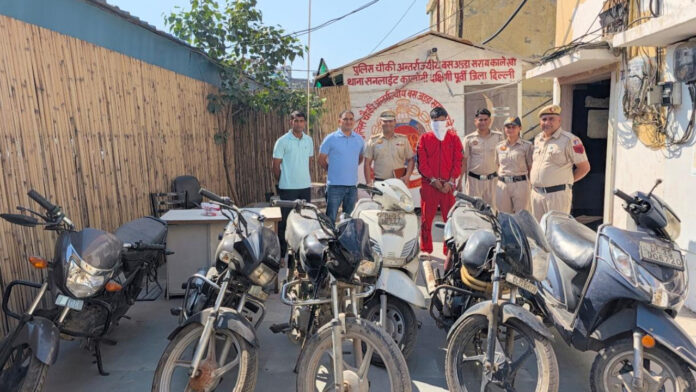 Delhi Police Arrest Suspected Vehicle Thief in Sarai Kale Khan, Recover Six Stolen Two-Wheelers