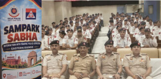 East Delhi Traffic Police Educates School Children on Road Safety Through ‘Sampark Sabha’