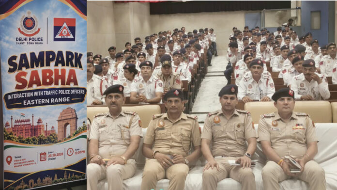 East Delhi Traffic Police Educates School Children on Road Safety Through ‘Sampark Sabha’