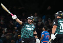 New Zealand posts their highest home score against India, Glenn Phillips hits fifty in the first match