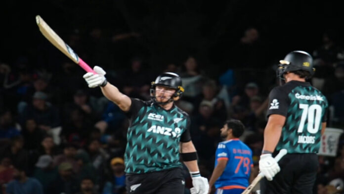 New Zealand posts their highest home score against India, Glenn Phillips hits fifty in the first match