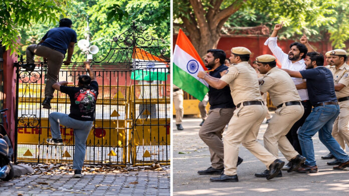 High Drama at Jantar Mantar: CJP Leaders Saurav Das, Ashutosh Ranka Detained by Delhi Police