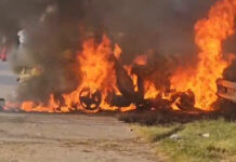 Horrific Crash on Yamuna Expressway: Car Turns Into Fireball After Hitting Patrol Vehicle, Youth Dies