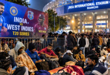 IND vs WI T20 Fever: Cricket Fans Wait Overnight Outside Ranchi Stadium for Tickets
