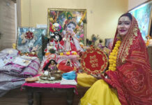 Vrindavan Woman Observes Karwa Chauth Fast for Thakur Banke Bihari, Whom She Regards as Her Husband