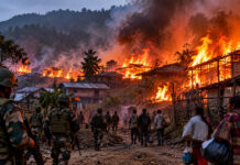 Manipur Violence Flares Up Again: 15 Houses Torched in Kamjong, One Killed in Gunfire