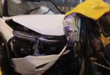 Out-of-control SUV rams into four auto-rickshaws; four people injured