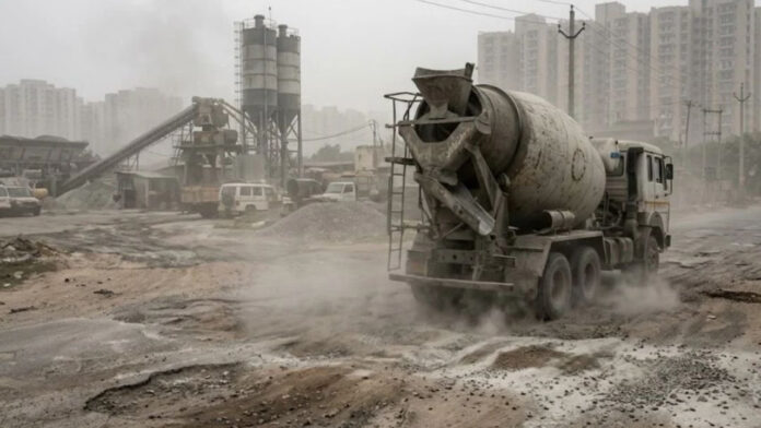 RMC Plant Dust and Damaged Roads Raise Concerns in Noida’s Bisrakh Area