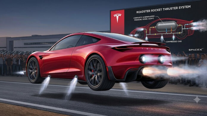 Tesla Roadster Unveiled: How Rocket Technology Makes the Electric Car Jump and Flip in Mid-Air