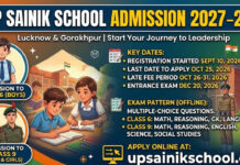 UP Sainik School Admission 2027–28: Registration Begins, Check Exam Pattern and Important Dates