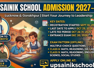 UP Sainik School Admission 2027–28: Registration Begins, Check Exam Pattern and Important Dates