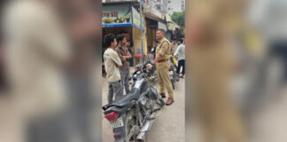 Vrindavan Police Issue Challans to 40 Vehicles for Traffic Violations